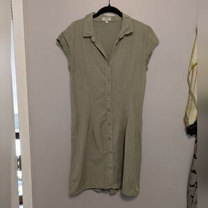 Weekend Light Green Button Up Dress